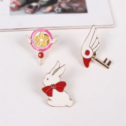 3db fém rajzfilm nyúl madár fej Bross kitűző szett