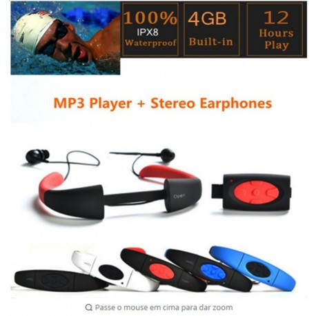 Vízálló Sport MP3 lejátszó fülhallgató úszásra Szörf Búvárkodás 4G / 8G 1db több szín