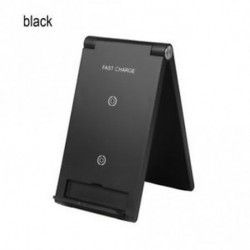 Fekete - Fekete / fehér összecsukható vezeték nélküli Qi gyors töltő az iPhone számára
