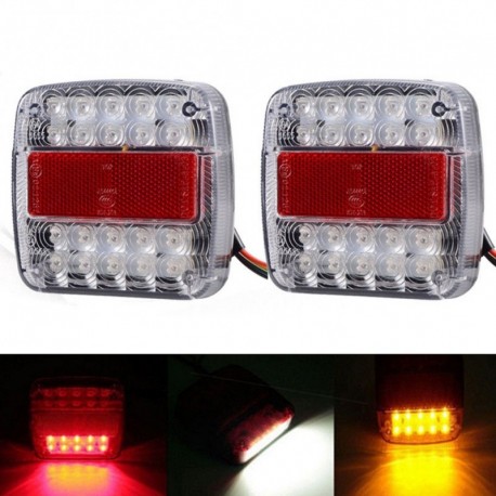 2db 12V / 24V LED-es hátsó lámpa A féklámpa megállítása Világítás Vízálló hajó kocsi