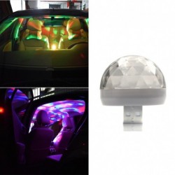 Mini forgó gömb USB LED színpad színes színes autó DJ fél projektor lámpa eszköz