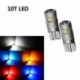 1db T10 LED LED lámpa Autó belső lámpa 5 led 3030 SMD 12V 6000K fehér