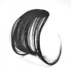 Természetes fekete. Új vékony légáramlatok Az emberi hajhosszabbítások a Fringe elülső frizuráján találhatóak