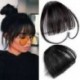 Természetes fekete. Vékony, lágy légbuborékok Az emberi hajhosszabbítások a Fringe Front Hairpiece JP-be / be vannak