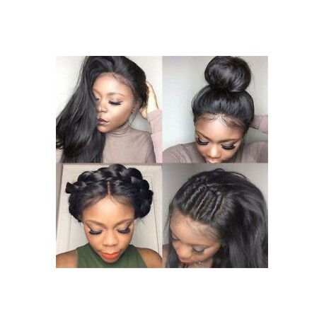 100%   csipke brazil szűz teljes emberi haj paróka ragasztott teljes csipke első paróka