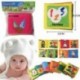 3db (Food   színes   szám) - 3db Baby&*39 s Educational Intelligence fejlesztés Soft Cloth Ismerje meg a könyvek