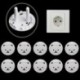 Egyértelmű - Egyértelmű 10Pcs tápkábel fedelének fedele Baby Child Protector Guard hálózati pont Plug Bear JP