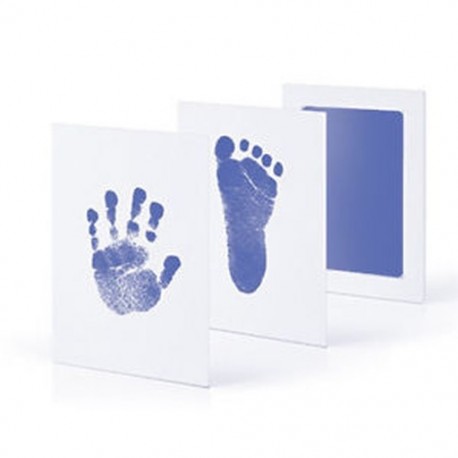Világoskék - Világoskék Baby Newborn Handprint lábnyom Impresszum Clean Touch tintapatron képkeret ajándék