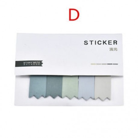 *D 100 oldal Öntapadó jegyzetek Irodai könyvjelző Jegyzet Memo Tárgymutató zászlók Lapszalag matrica