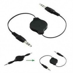 Új Hot Sell 3.5mm CableBlack Aux visszahúzható kiegészítő kábel iPod autóhoz MP3 J
