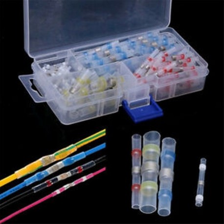 100db 4 méretű forrasztási tömítés hőzsugor Butt huzal csatlakozó terminál vízálló