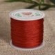 Piros Nylon Cord Thread 0.8mm kínai csomó Macrame Rattail karkötő fonott string 45M