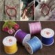 Piros Nylon Cord Thread 0.8mm kínai csomó Macrame Rattail karkötő fonott string 45M