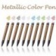 * 0 10 szín fémes festékjelző toll Fémes fényes csillogás kalligráfia művészet