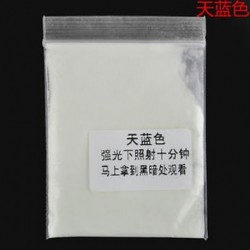 Égszínkék 10g fény a sötét fényes por fluoreszcens fényes pigment graffiti DIY