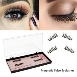 4db (1 pár) Női mágneses 3D újrafelhasználható természetes műszempilla kiegészítő smink