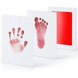 Piros Baby Newborn Imprint Handprint Footprint Clean Touch tintapatron fotókeret készlet Hot