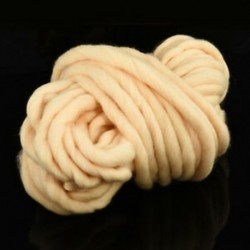 Bézs HOT Chunky gyapjú fonal Super Soft Bulky kar Kötés gyapjú Roving horgolás DIY