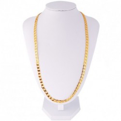 1x Férfi rozsdamentes acél arany színű lánc nyaklánc ékszer 6mm 24 "