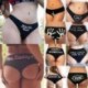 * 3 fekete fehér leopárd egy ... Forró szexi női tanga G-string V-string bugyi Knickers fehérnemű fehérnemű