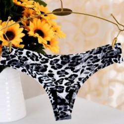 * 24 Fekete Leopárd mérete M Forró szexi női tanga G-string V-string bugyi Knickers fehérnemű fehérnemű