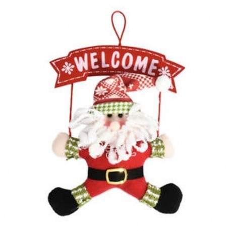 1db 20x20cm-es Télapó - Mikulás üdvözlő felirattal Karácsonyi ajtódísz - Ünnepi dísz - Karácsonyi dekoráció - 9