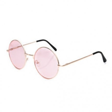 Rózsaszín Női retro kerek szemüveg lencsés napszemüveg divat szemüvegek műanyag keret szemüveg