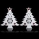 Karácsonyfa 2PCS Christmas White Elk Bell szarvas díszek Xmas fa díszek Party Decor