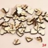 100db 19x17x4mm-es Szív alakú fa dísz - Mr&Mrs gravítozással - Ünnepi dísz - Karácsonyi dekoráció - 3