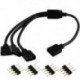 1-4 4Pin RGB LED Splitter csatlakozó Huzal kábel Aadapter csatlakozó 3528 5050 Led szalaghoz