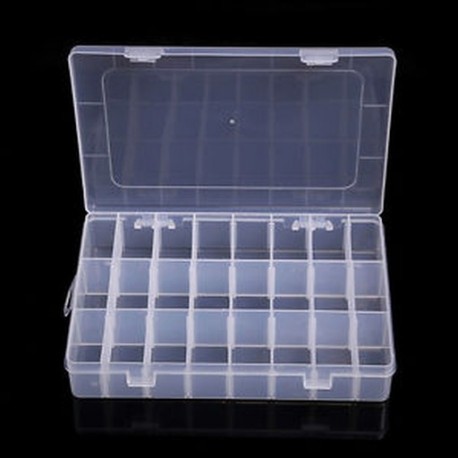 24 rekeszes Üres tárolódoboz körömdíszeknek - strasszoknak - flittereknek - gyöngyöknek