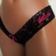 * 29 Fekete Méret M Női szexi fehérnemű csipke tanga G-string V-string bugyi Knickers fehérnemű