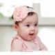 Rózsaszín Stretch baba gyerekek aranyos csipke virág fejfedők haj dekoráció fejfedő fejpánt szép