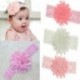 Rózsaszín Stretch baba gyerekek aranyos csipke virág fejfedők haj dekoráció fejfedő fejpánt szép