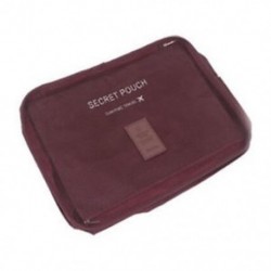 Bor vörös Vízálló 6db utazási ruhák tároló táskák poggyászszervező tasak csomagolás kocka