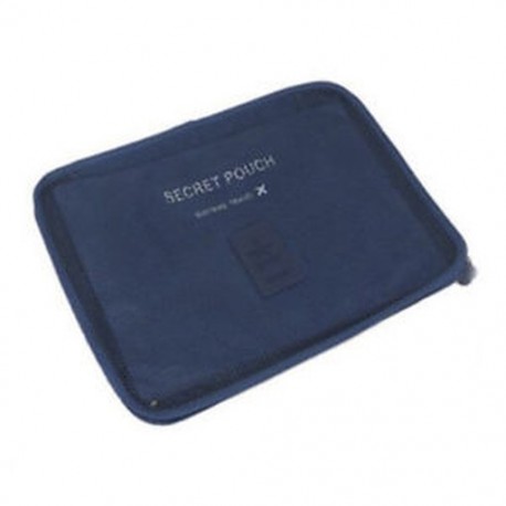 Sötétkék Vízálló 6db utazási ruhák tároló táskák poggyászszervező tasak csomagolás kocka