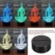 3D USB LED Jóga Meditáció Éjszakai fény táblázat Asztali dekoráció 7 színes változás íróasztal ajándék