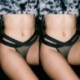 M Női szexi fekete csipke G-string rövidnadrág bugyi tanga fehérnemű fehérnemű knickers