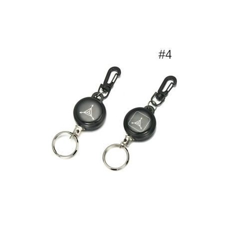 * 4 Nagy teherbírású, visszahúzható húzótekercs jelvény kulcstartó öv csíptető azonosító kártya tartó eszköz