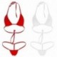 fehér Szexi női fehérnemű Micro Thong fehérnemű G-String Bra Mini Bikini fürdőruha