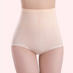 Bőr Női magas derék rövidnadrág Shapewear nadrágos Body Shaper vezérlés Slim hasi fehérnemű