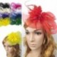 fehér Női Fascinator Feather Esküvői Party Pillbox Hat fejpánt Clip Fátyol Új