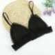 Fekete Új nők Push Up Lace háromszög Bralette melltartó melltartó párnázott fehérnemű fehérnemű