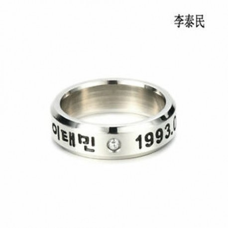 Taemin KPOP STAINLESS STEEL SHINEE ON MIN MIN TAEMIN KEY JONG HYUN KPOP RING JEWELRY