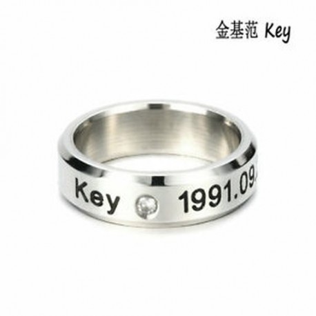 Kulcs KPOP STAINLESS STEEL SHINEE ON MIN MIN TAEMIN KEY JONG HYUN KPOP RING JEWELRY