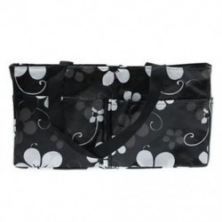 Babaváltó pelenka táska múmia kézitáska tároló tok, nejlon fekete V3X