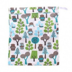 Babahordozó baba vízálló pelenkazsák cipzárral babahordozóhoz (Bagoly és fa nyomtatás Q2A6