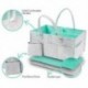 9X (Baby Nappy Caddy Szervező Plusz Pénztárca - Óvoda Tárolótáska Baby Sh U9I5
