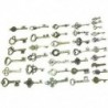 40 Pack Vintage Csontváz Kulcstartók antik bronz színű ékszerekhez, Ma R8A7