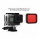 Víz alatti kamera piros színű korrekciós szűrő a Go Pro Hero6 Hero5 Housin E7I4 készülékhez